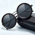 1-9 Gears Adjustable Polarized Sunglasses with ND Filter Lenses - Handcrafted Unisex Vintage Rounded Glasses