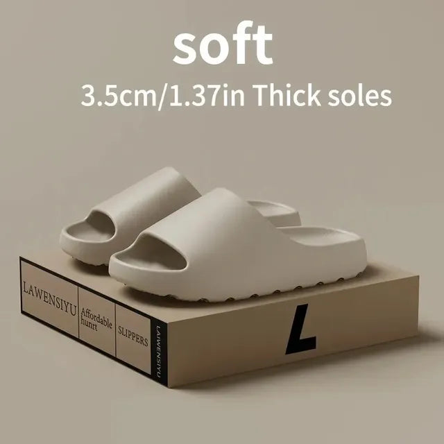 2025 New Coconut Slippers Feel Like Stepping on Shit Thick-soled Sandals Summer New Non-slip Wearing Sandals Men Women Slippers